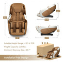 Full Body Zero Gravity Massage Chair Recliner with SL Track-Coffee
