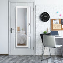 Wall Mounted Lockable Mirror Jewelry Cabinet with LED Light