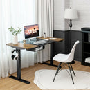 55" x28" Electric Standing Desk with USB Port Black-Brown