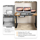 55" x28" Electric Standing Desk with USB Port Black-Brown