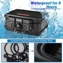 Space-Saving and Waterproof 30 Minute Fire Safe Box with Lock and Handle-Black