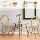 Set of 2 Vintage Windsor Wood Chair with Spindle Back for Dining Room