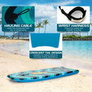 41" Lightweight Bodyboard with Wrist Leash for Kids and Adults-L