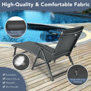 Adjustable Folding Recliner With 7 Backrest Positions-Golden