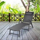 Adjustable Folding Recliner With 7 Backrest Positions-Golden