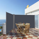 237" x 63" Patio Retractable Double Folding Side Awning Screen Divider