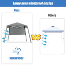 7 x 7 FT Sland Adjustable Portable Canopy Tent w- Backpack-Gray