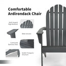 Wooden Outdoor Lounge Chair with Ergonomic Design for Yard and Garden-Gray