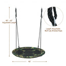 40" Flying Saucer Tree Swing Outdoor Play Set with Adjustable Ropes Gift for Kids