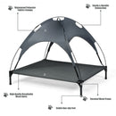 Portable Elevated Outdoor Pet Bed with Removable Canopy Shade-42"