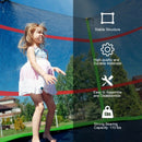 55" Youth Jumping Round Trampoline with Safety Pad Enclosure-Green