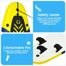 6' Surf Foamie Boards Surfing Beach Surfboard-Yellow