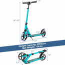 Aluminum Folding Kick Scooter with LED Wheels for Adults and Kids-Green