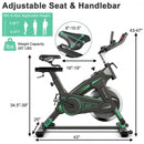 Stationary Exercise Cycling Bike with 33lbs Flywheel for Home