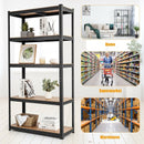 Adjustable Heavy Duty 4 Level Garage Tool Shelf Storage-Black