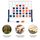 Wooden 4 in a Row Game Toy For Adults Kids with Carrying bag-White