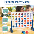 Wooden 4 in a Row Game Toy For Adults Kids with Carrying bag-White