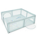Large Infant Baby Playpen Safety Play Center Yard with 50 Ocean Balls-Blue