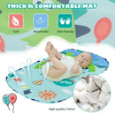 Baby Kick and Play Gym Mat Activity Center with Detachable Piano for Bedroom-Blue